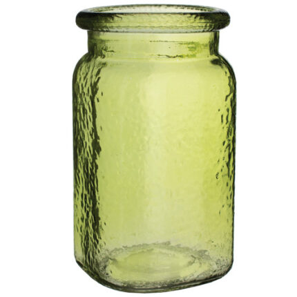 Hammered Jar 6 1/2" vintage gr