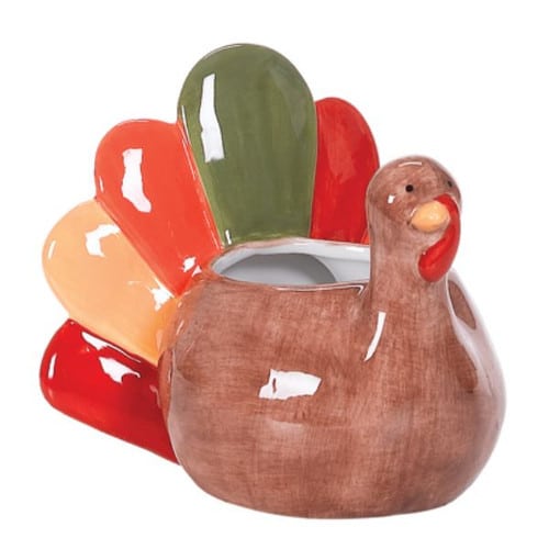 04718f8a-0420-4c75-989b-ddc41e55b996.jpg Ceramic Turkey Plntr 7"x7"x6.25" ea 4038PTR/TK - Image 1