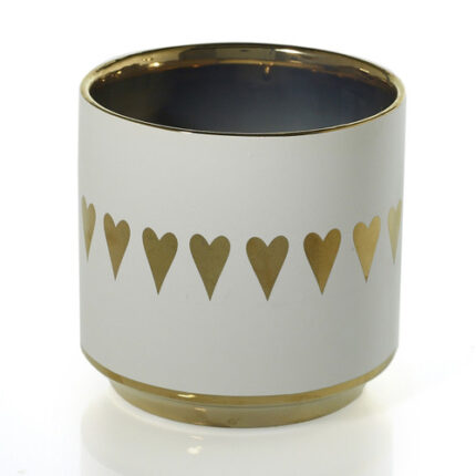 CERAMIC SPADE POT 4.5"x4.5" GO