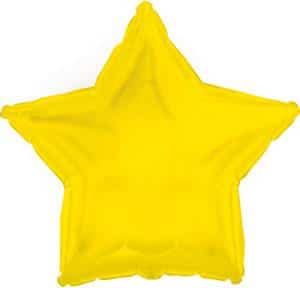 Mylar opaque yellow star 5/pk