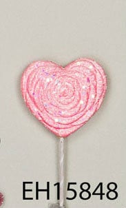 PICK Glitter Pink Heart 80mm 5848
