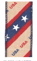 PAT #9 Nat burlap w/USA & stars 25yrdsr