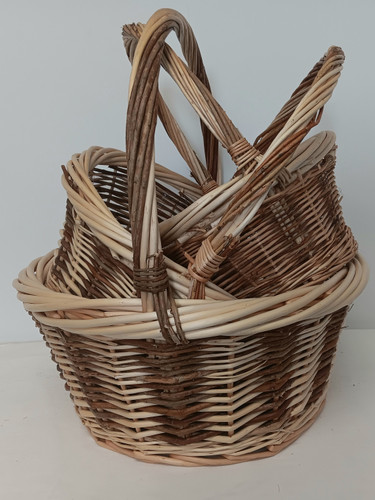 Bskt set x3 Two-tone round wil