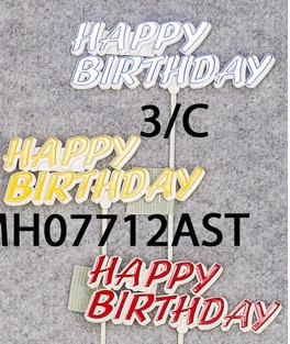 PICK HAPPY BIRTHDAY 2DZ # 7712