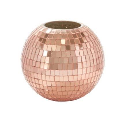 Twila Disco Vase 6"x6" rose gold
