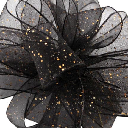 CORSAGE #3 blk/gold flash wired 25yrds