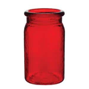 Hammered Jar 6 1/2" ruby 12/cs