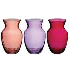 Rose Vase 8" Passionfruit asst 12cs