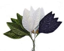 Corsage leaves 2.25" Black 100