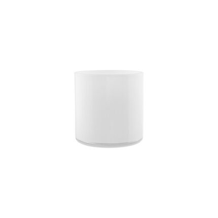 Cylinder 6"x6" white glass ea