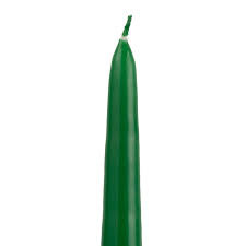 Candle taper 12" dark green 12bx