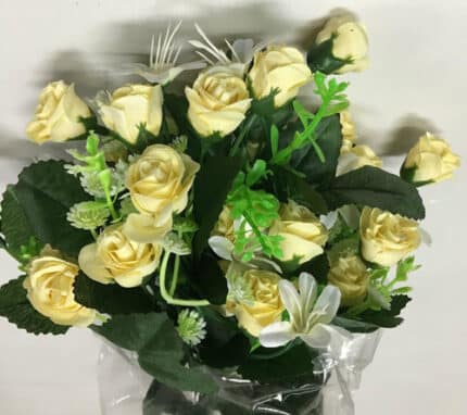 Mini Rose bush w/ filler #56186 yellow each