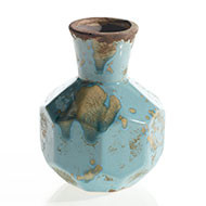 GLOBAL VASE 4.5"x6" BLUE EA