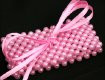 Beaded wristlet pink