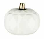 Pumpkin Geo White Ceramic 5" (each)