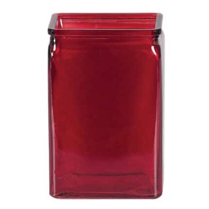 Rectangle Vase 4x3x6 red 12/cs