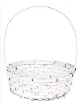 Single bskt 10" white each
