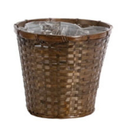 Bskt Pot Cover 9.5" Stained