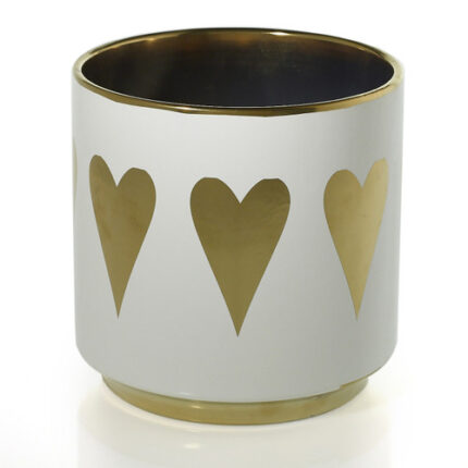 CERAMIC SPADE POT 6.25"x6.5" G