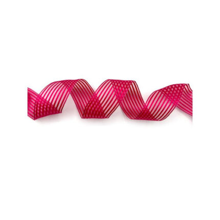 #9 CHIFFON stripped fuchsia 50yrds