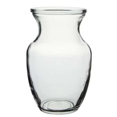 ROSE VASE 8" E999 clear 12/cs