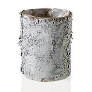 BIRCH CYLINDER WHITE 4.75"x6"