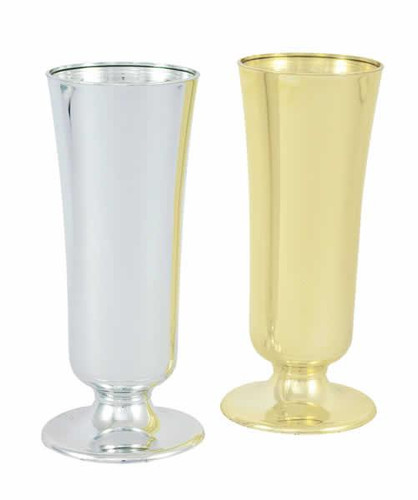 Flower Vase Gold 8"H, 2 3/4"D, 12cs (181)