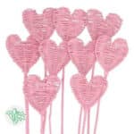 Stick Lata Heart Lt Pink holl