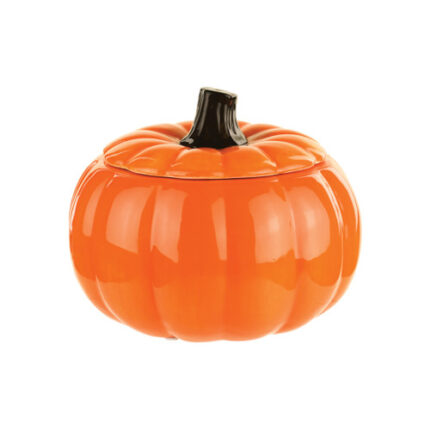 FALL Pumpkin ceramic 6 7/8" w/lid each