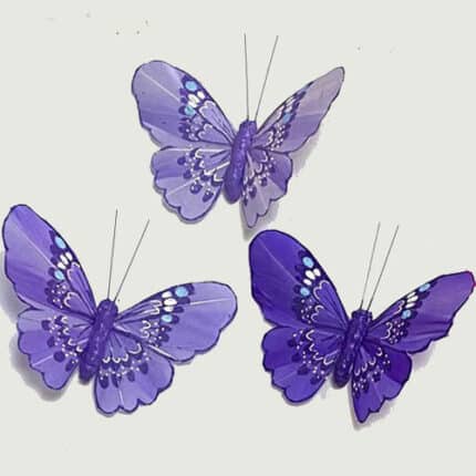 BUTTERFLY 3.5" purple mix 12/b