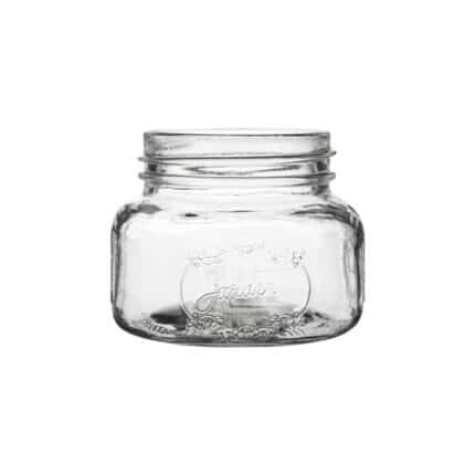 Jardin Vintage jar 3 1/2" Clear 24cs