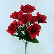 BUSH open rose w/gyp red 1263R