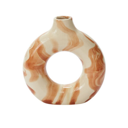 Augury Vase 8.5"x2.5"x9" brown