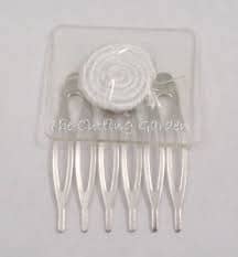 Design comb silver 3/pk