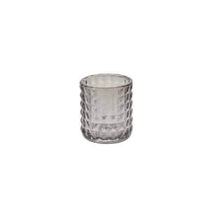 Studded Votive 3"x3.5" smoke