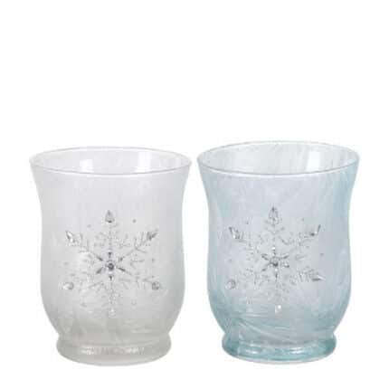 CHR SNWFLK DSN CND GLAS 2 STY 4.25" EACH