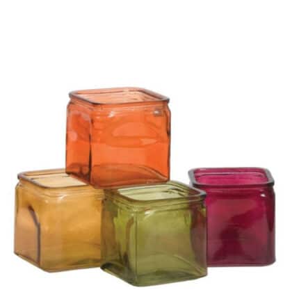 Glass Cube Fall Asst 4.75"x4.75" 12cs 9475GLS/1QS
