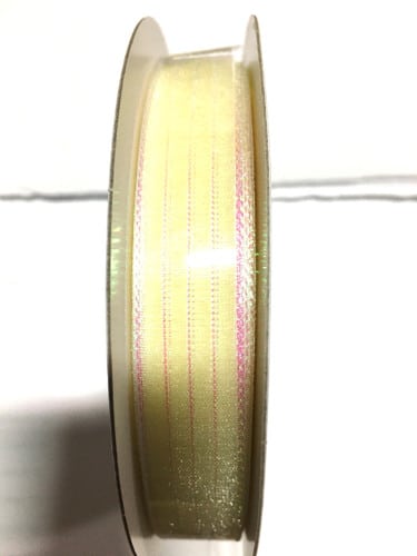 CORSAGE #3 STRIPED chiffon ivory/pearl 50yrds