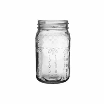 Jardin Vintage Jar 5 1/2" Clear 24cs