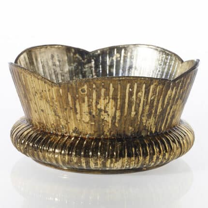 LAVISH BOWL 6.25"x3.5" GOLD EA