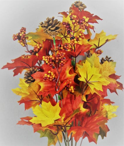 Maple leaf mixed fall bush w/c