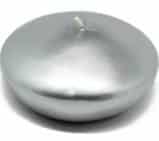 Floating Candle 3" Silver metallic 6pack