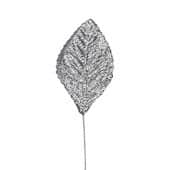 Leaves Corsage 2 1/4" silver g