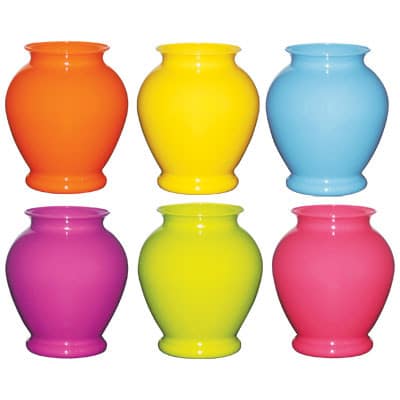 Pl Ginger Vase Popsicle Asst 6 1/4" 24cs #27