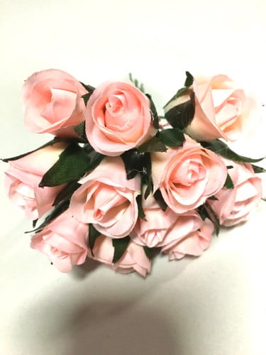 Rose bud sweetheart pick pink