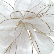 CORSAGE #3 Chic white w/gold edge 25yrds