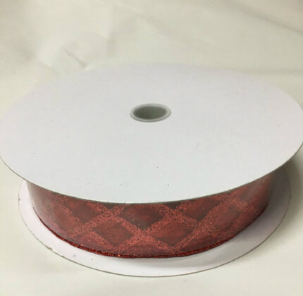 #9 wired shr red w/red glitter