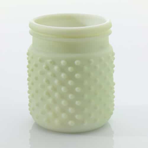 872eecb3-6a55-46e1-abcc-43729f67f66e.jpg Hobnail Jar 4"x5" seafoam each - Image 1