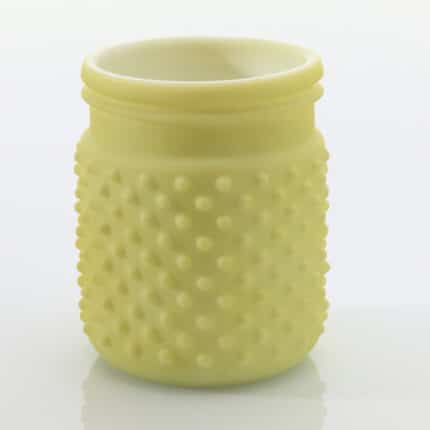 Hobnail Jar 4"x5" lt green each
