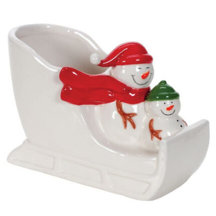 Christmas Snowman/Sled Planter 7.5" each